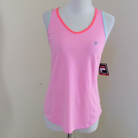 Fila Tops - NWT! FILA medium pink V athletic tank top
